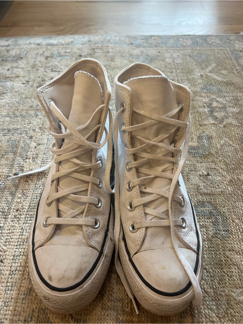 Converse Beige High-Top Canvas Sneakers